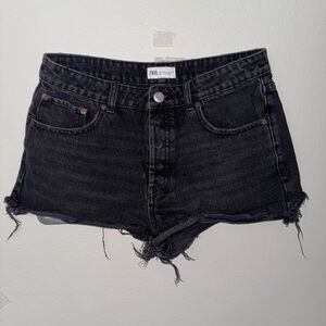 Zara Women's Black Denim Shorts